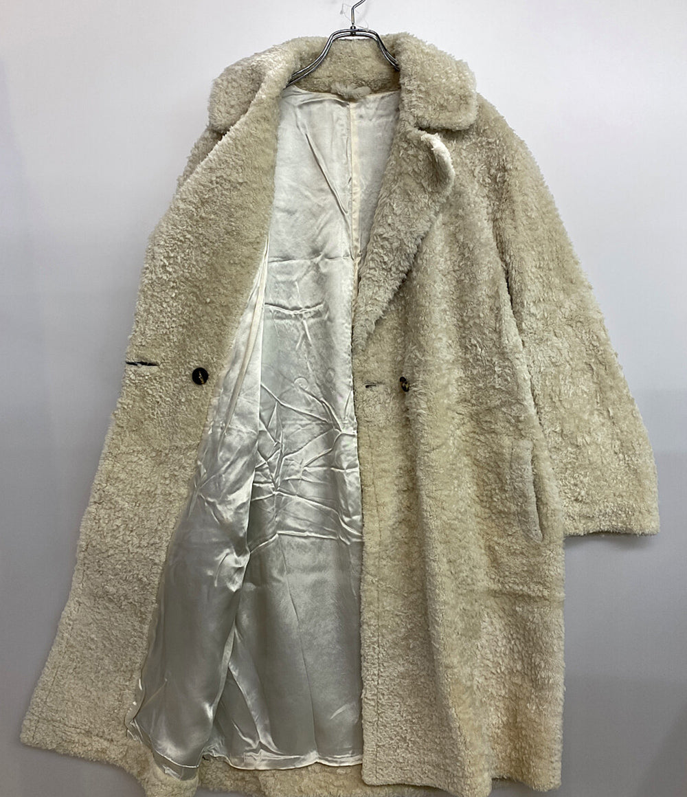 EMMETI ファーコート オフホワイト レディース SIZE 38 エンメティ