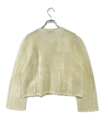 セリーヌ  カーディガン フローラルハンドクロシェ オフホワイト 24SS    2AE4T845X  レディース SIZE M  CELINE