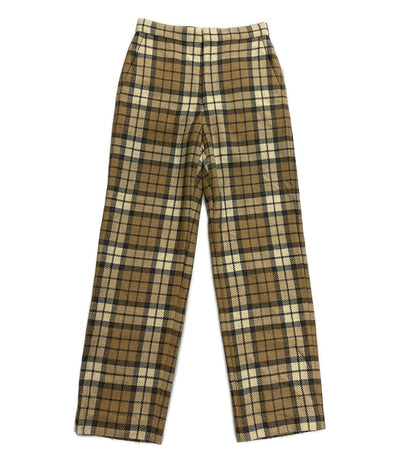 Drawer パンツ アルパカ混 20AW アイボリーチェック レディース SIZE 34 ドゥロワー
