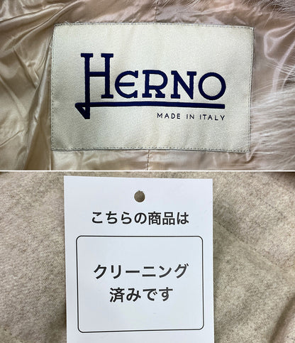 ヘルノ  ダウンコート ファー シルクカシミヤ      レディース SIZE 42  HERNO