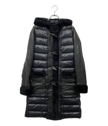 EMMETI di franco エンメティ ダッフルコート レザー ダウン レディース SIZE 38