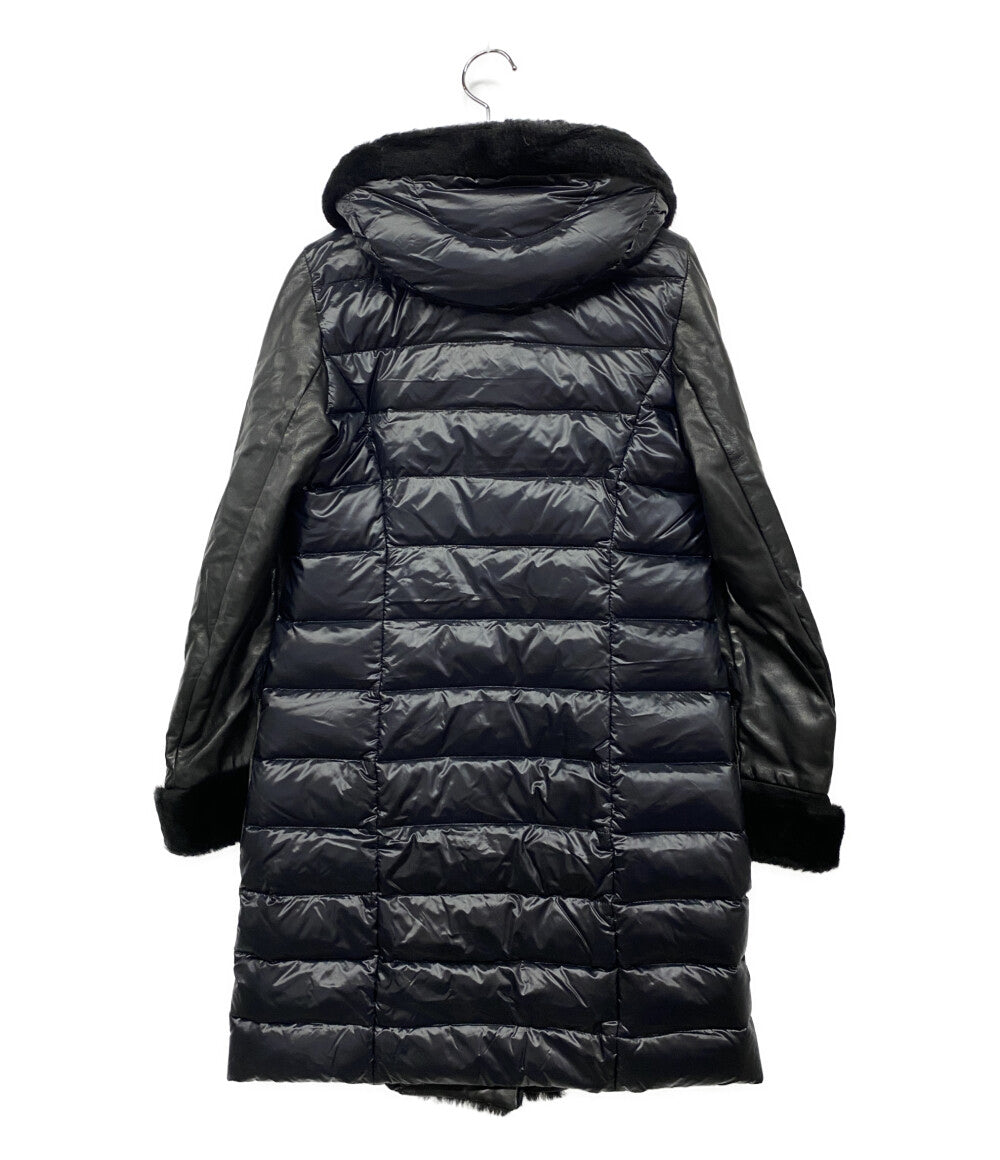 EMMETI di franco エンメティ ダッフルコート レザー ダウン レディース SIZE 38