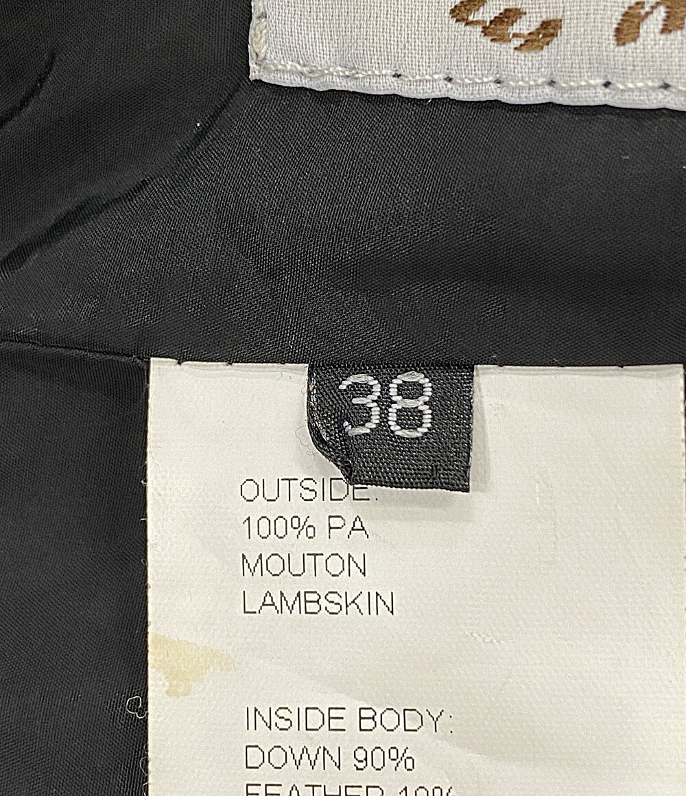 EMMETI di franco エンメティ ダッフルコート レザー ダウン レディース SIZE 38