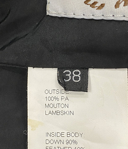 EMMETI di franco エンメティ ダッフルコート レザー ダウン レディース SIZE 38