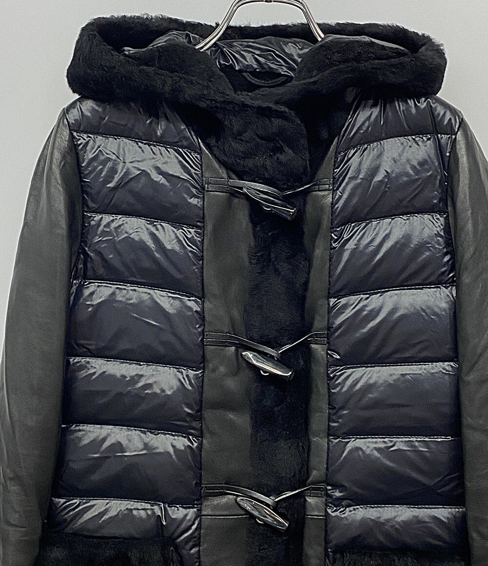 EMMETI di franco エンメティ ダッフルコート レザー ダウン レディース SIZE 38