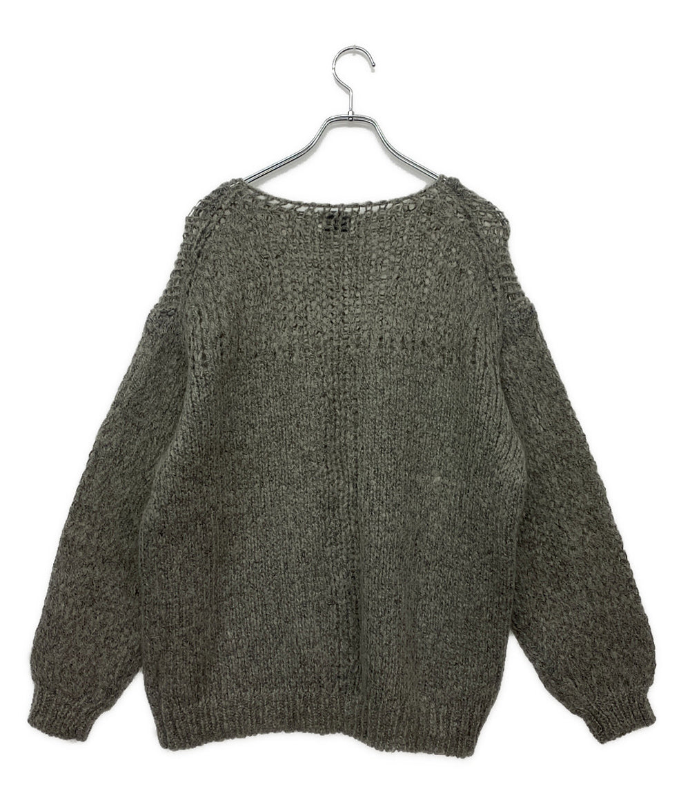 クラネ  ニット ライトグレー HALF SHEER LOOSE MOHAIR  23AW     レディース SIZE 1  CLANE