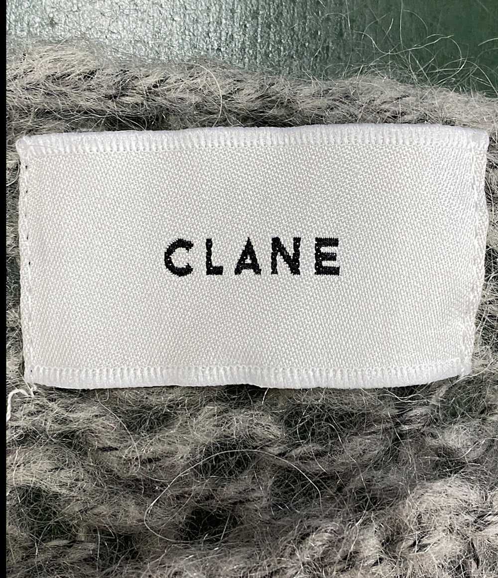 CLANE ニット ライトグレー HALF SHEER LOOSE MOHAIR 23AW レディース SIZE 1 クラネ