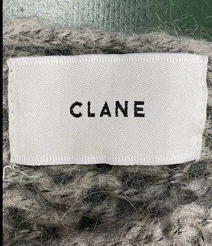 CLANE ニット ライトグレー HALF SHEER LOOSE MOHAIR 23AW レディース SIZE 1 クラネ