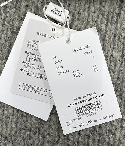 CLANE ニット ライトグレー HALF SHEER LOOSE MOHAIR 23AW レディース SIZE 1 クラネ