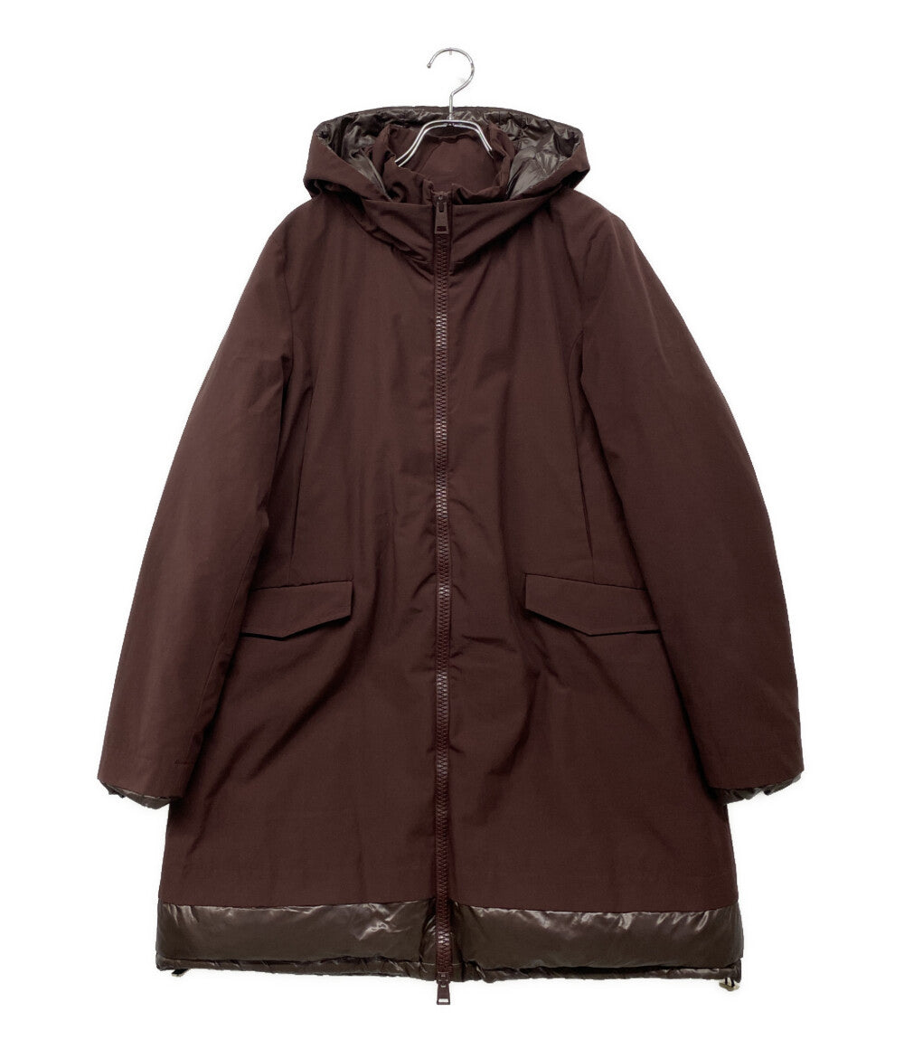 ヘルノ ダウンコート PI0375D-19298-6950 ボルドー レディース SIZE 48 HERNO