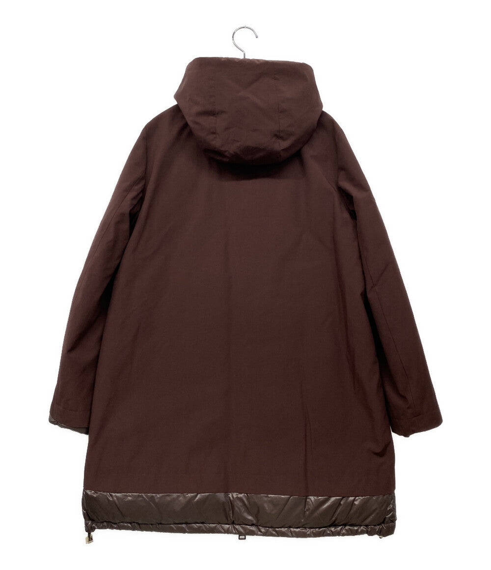 ヘルノ ダウンコート PI0375D-19298-6950 ボルドー レディース SIZE 48 HERNO