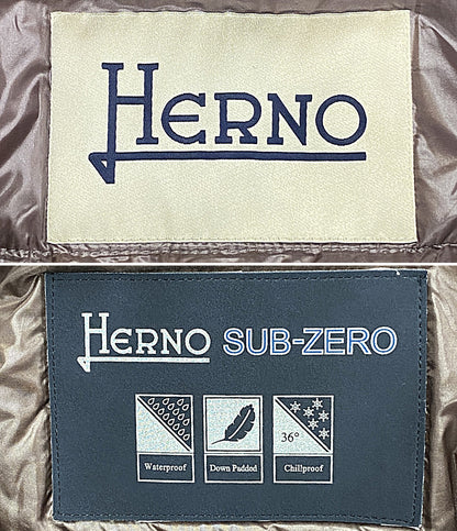 ヘルノ ダウンコート PI0375D-19298-6950 ボルドー レディース SIZE 48 HERNO