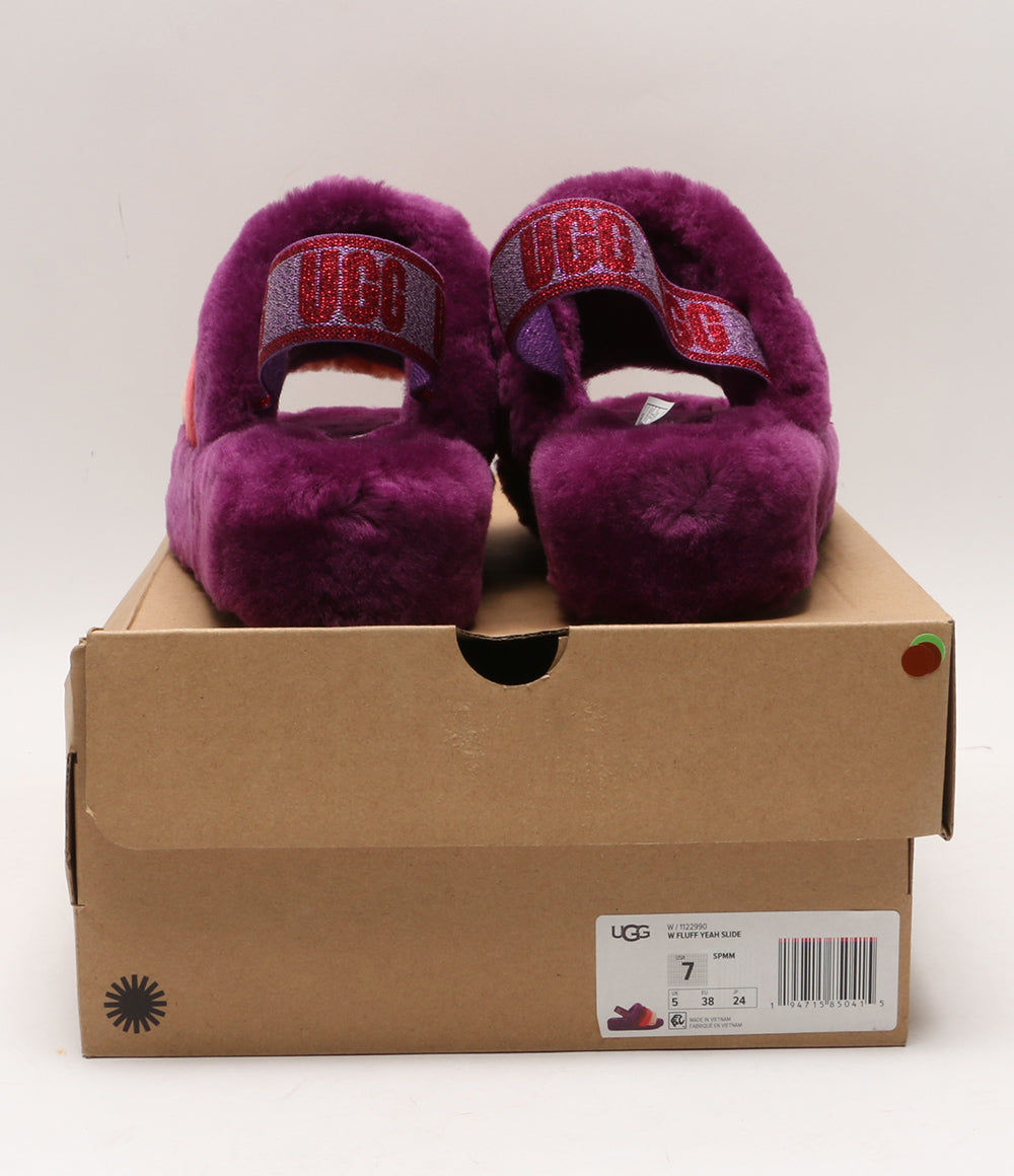 アグ 美品 サンダル fluff yeah slide パープル      レディース SIZE 24cm  UGG