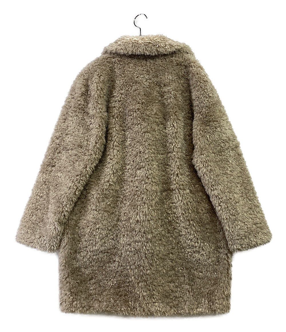 ヘルノ 美品 ファーコート カーリー レディース SIZE 44 HERNO