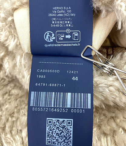 ヘルノ 美品 ファーコート カーリー レディース SIZE 44 HERNO