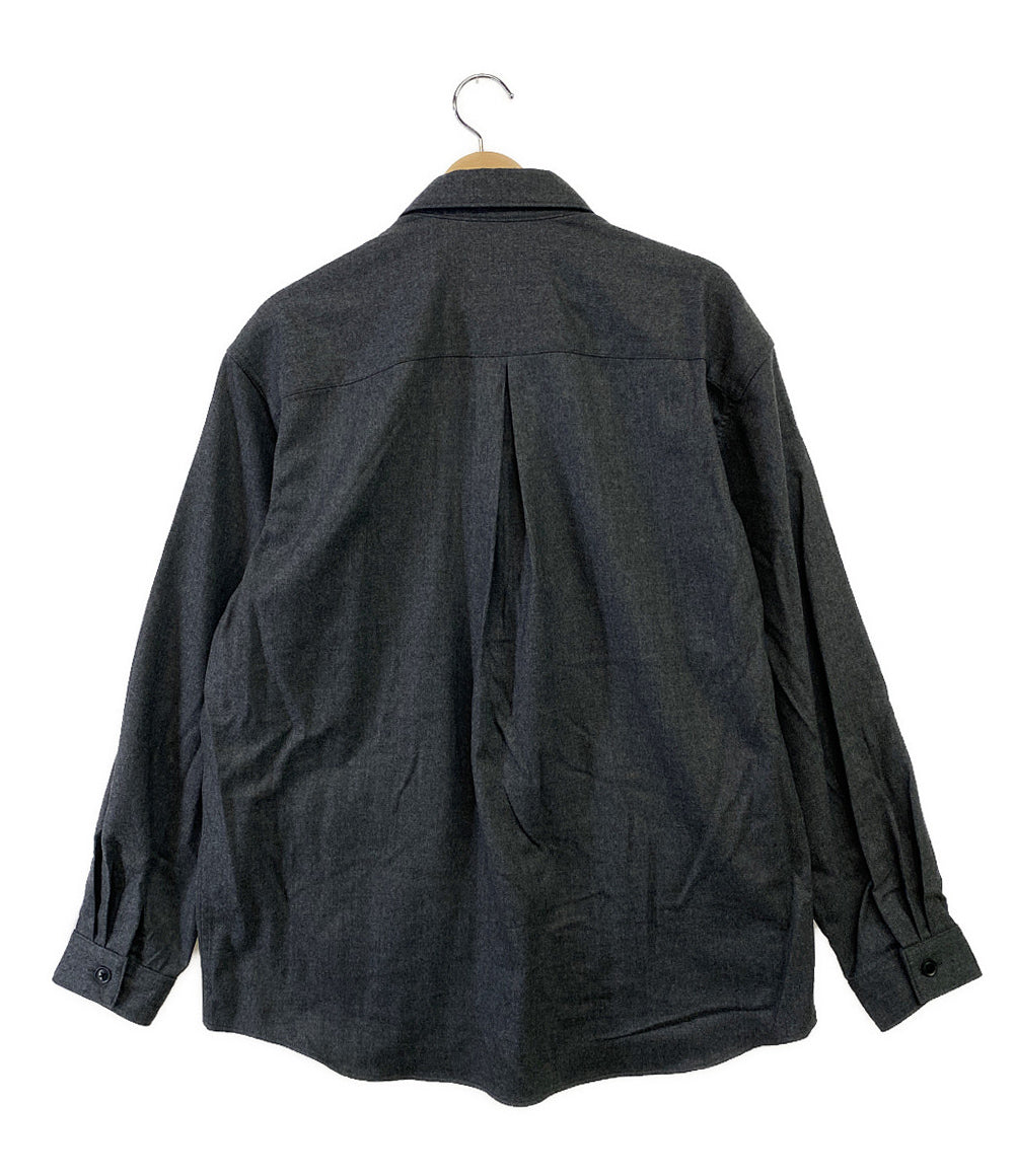 クオン 長袖シャツ WOOL FLANNEL Tucked PK L S Shirt      メンズ SIZE L  KUON