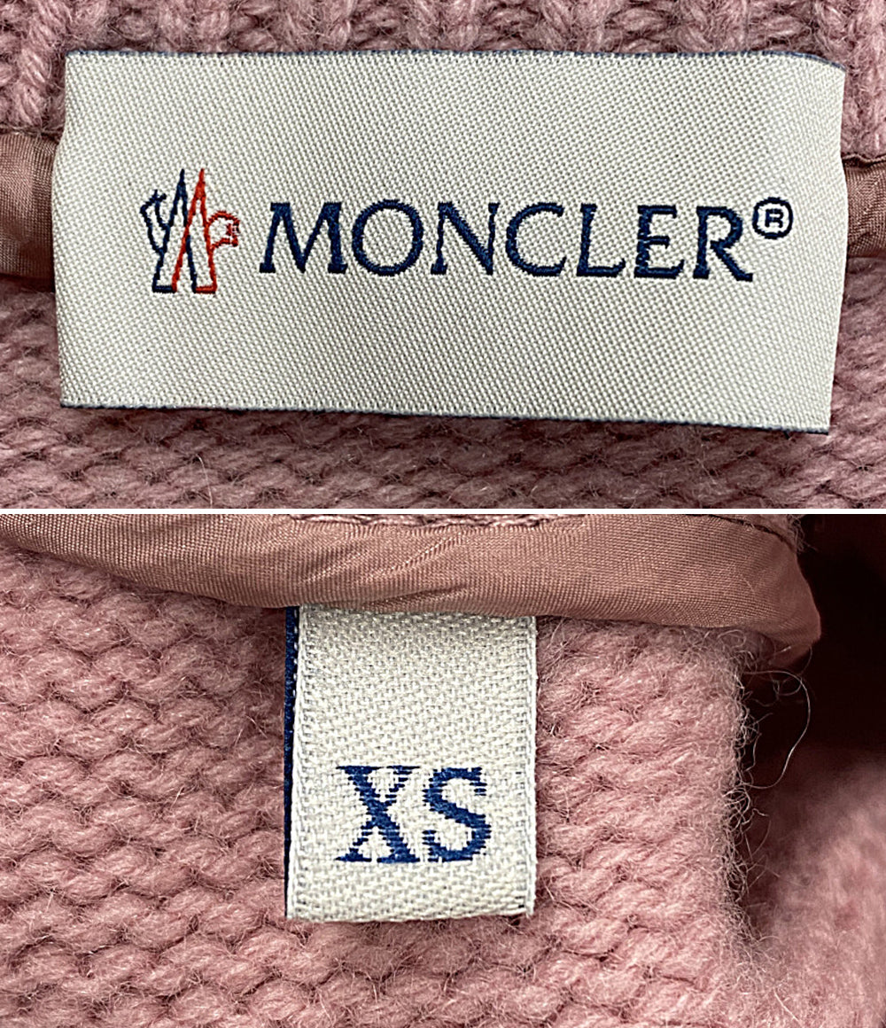 モンクレール  ニットジャケット ピンク ダウン      レディース SIZE XS  MONCLER