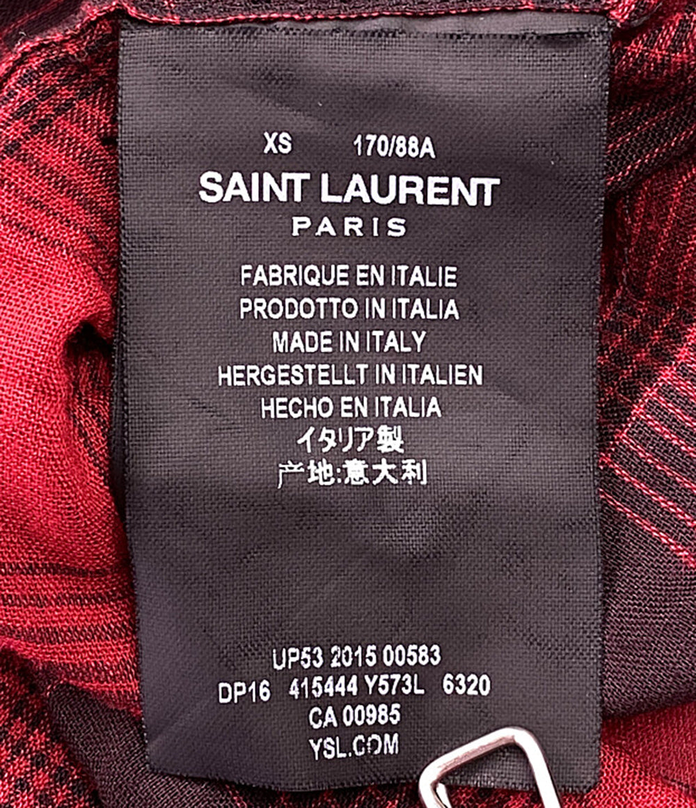 サンローラン  長袖シャツ チェックシャツ 薄手      メンズ SIZE XS  Saint Laurent