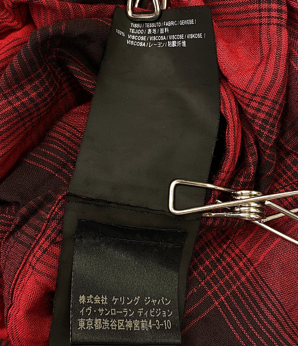 サンローラン  長袖シャツ チェックシャツ 薄手      メンズ SIZE XS  Saint Laurent