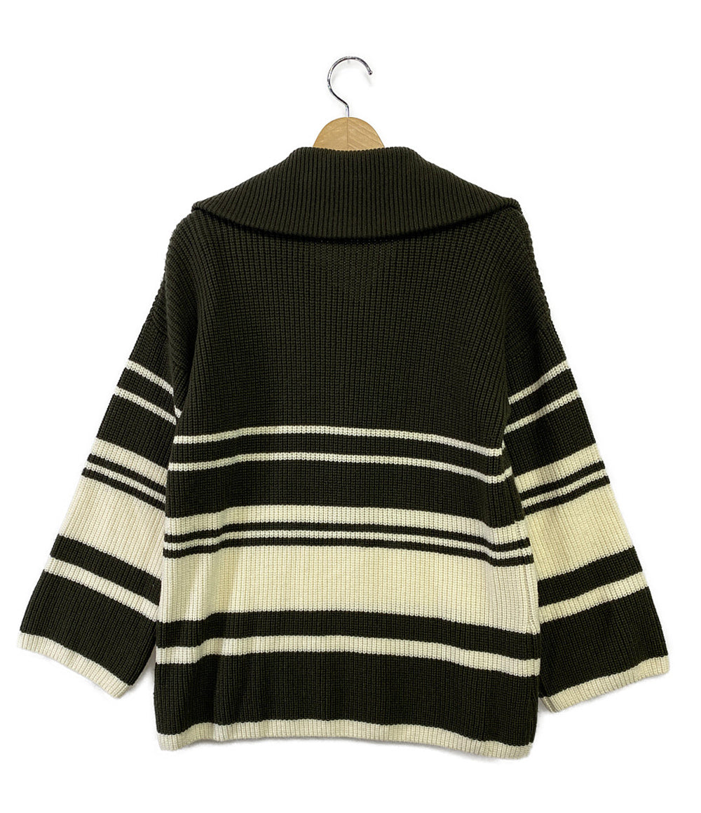 ラッピンノット  ニット カーキボーダー ハーフジップ      レディース SIZE -  WRAPINKNOT