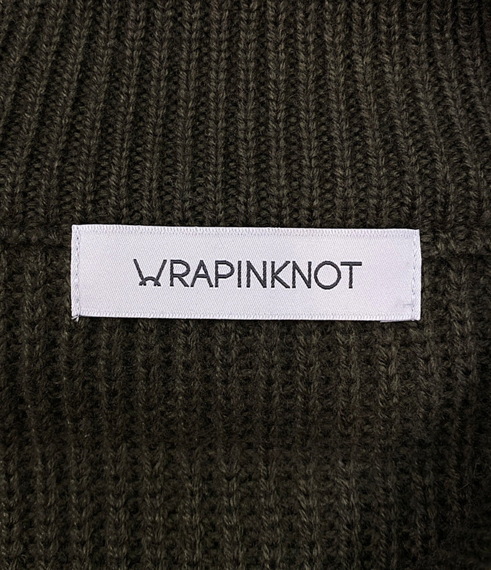 ラッピンノット  ニット カーキボーダー ハーフジップ      レディース SIZE -  WRAPINKNOT