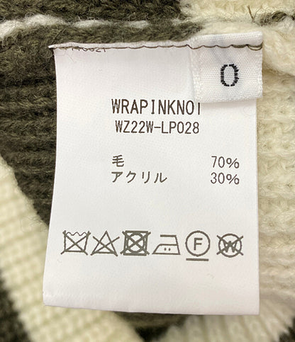 ラッピンノット  ニット カーキボーダー ハーフジップ      レディース SIZE -  WRAPINKNOT