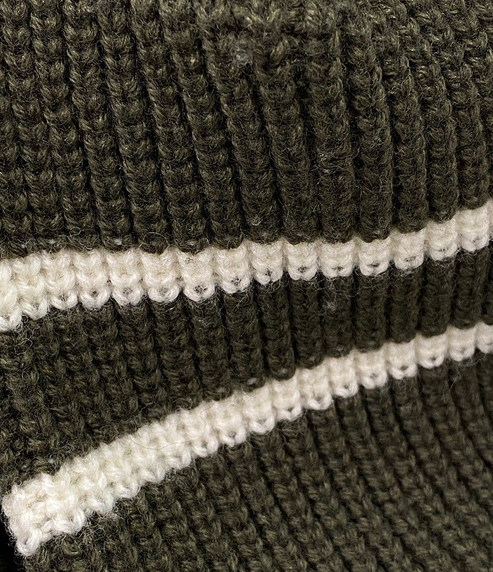 ラッピンノット  ニット カーキボーダー ハーフジップ      レディース SIZE -  WRAPINKNOT