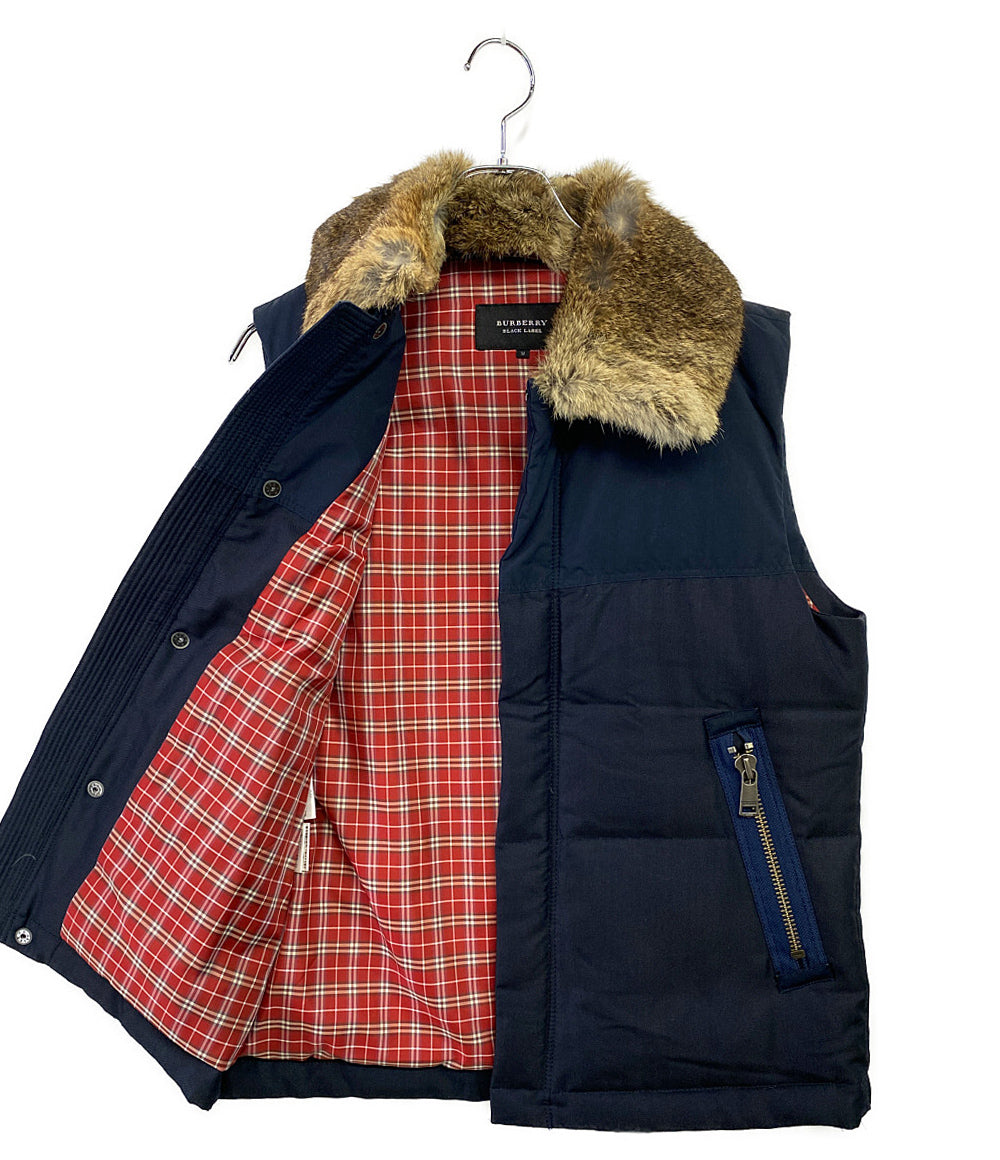バーバリーブラックレーベル  ダウンベスト ファー D1F15-214-28      メンズ SIZE M  BURBERRY BLACK LABEL