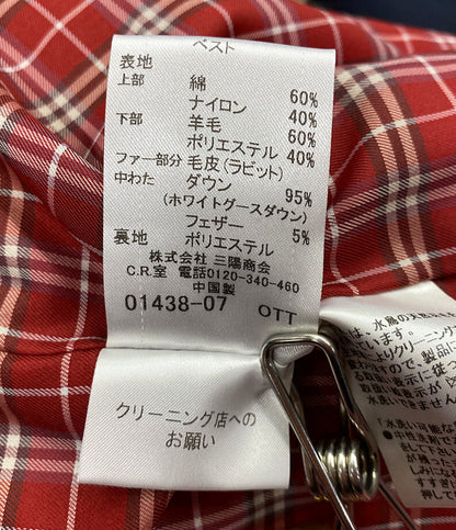 バーバリーブラックレーベル  ダウンベスト ファー D1F15-214-28      メンズ SIZE M  BURBERRY BLACK LABEL