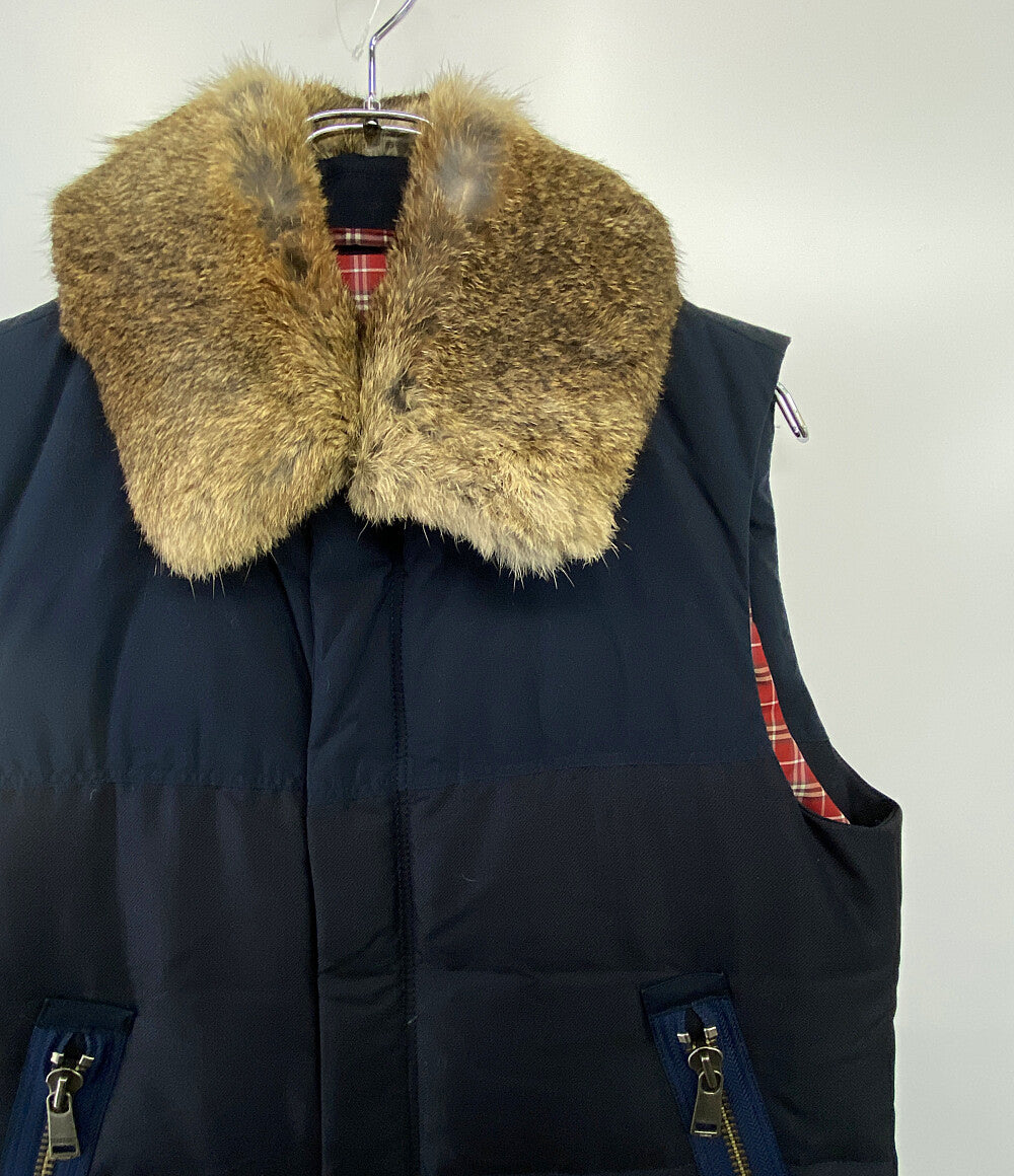 バーバリーブラックレーベル  ダウンベスト ファー D1F15-214-28      メンズ SIZE M  BURBERRY BLACK LABEL