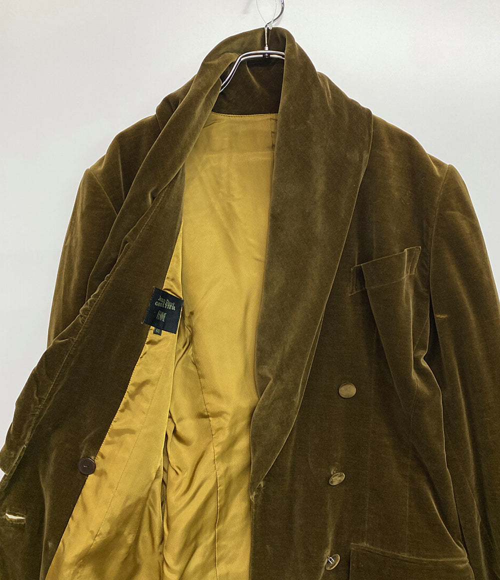 ジャンポール・ゴルチェ  ジャケット ベロア ベージュ      レディース SIZE 40  JEAN PAUL GAULTIER