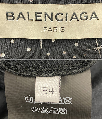 バレンシアガ  長袖ワンピース up57 2016 01924 スター ブラック      レディース SIZE 34  BALENCIAGA