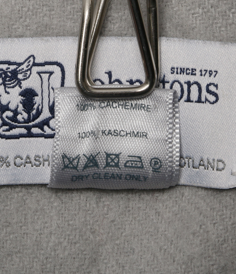 ジョンストンズオブエルガン ストール グレー カシミヤ100 レディース JOHNSTONS OF ELGIN