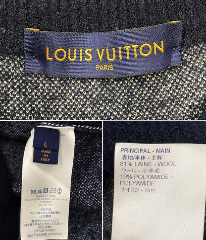 ルイヴィトン  長袖ニット ディストレスモノグラム  21SS     メンズ SIZE L  LOUIS VUITTON