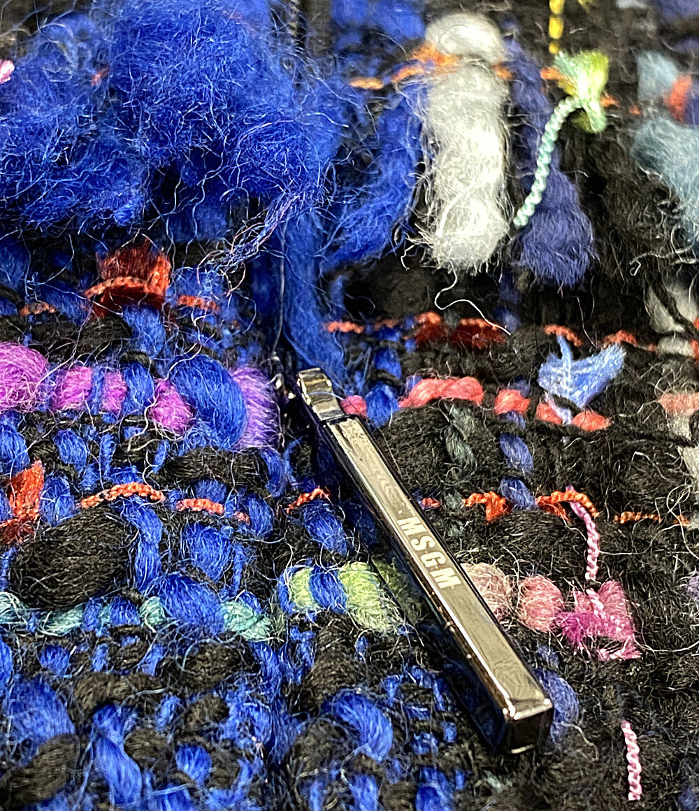 MSGM ノースリーブワンピース ツイード ドリンクキャップ レディース SIZE 44 エムエスジーエム