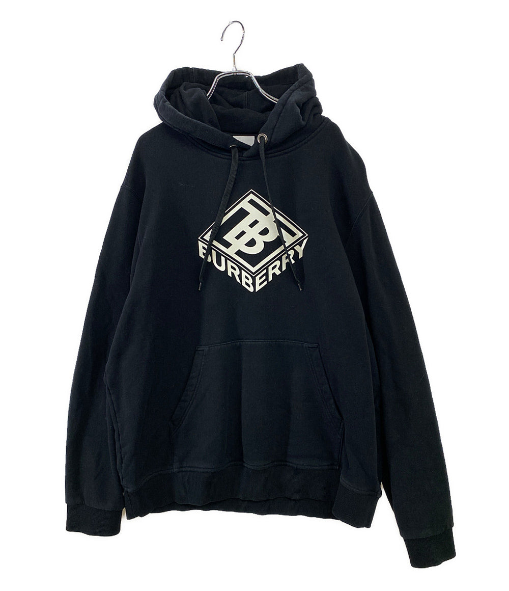 バーバリー  スウェットパーカー ブラック プリント      メンズ SIZE XL  BURBERRY