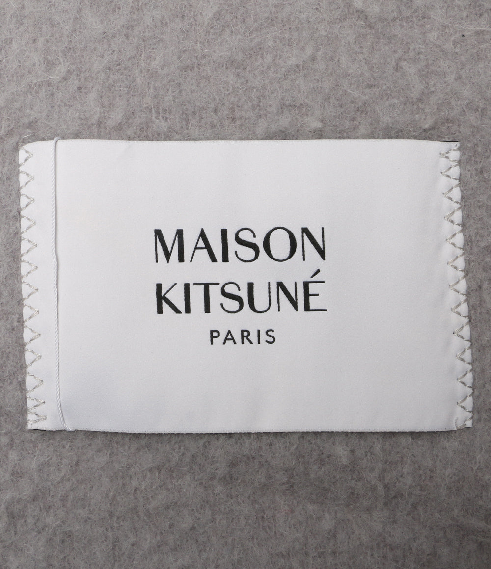 メゾンキツネ 美品 マフラー アルパカ混 フリンジマフラー グレー      レディース   MAISON KITSUNE