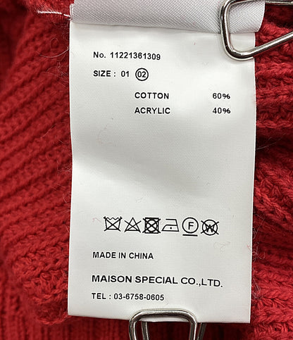 MAISON SPECIAL メゾンスペシャル ニット クラッシュ加工 メンズ SIZE 02