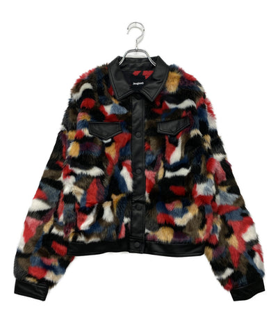 デジグアル  ジャケット 21aw ファー マルチカラー      レディース SIZE M  Desigual