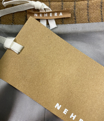 ネヘラ ダブルコート STRIPE THICK SUIT WOOL COAT レディース SIZE XS NEHERA