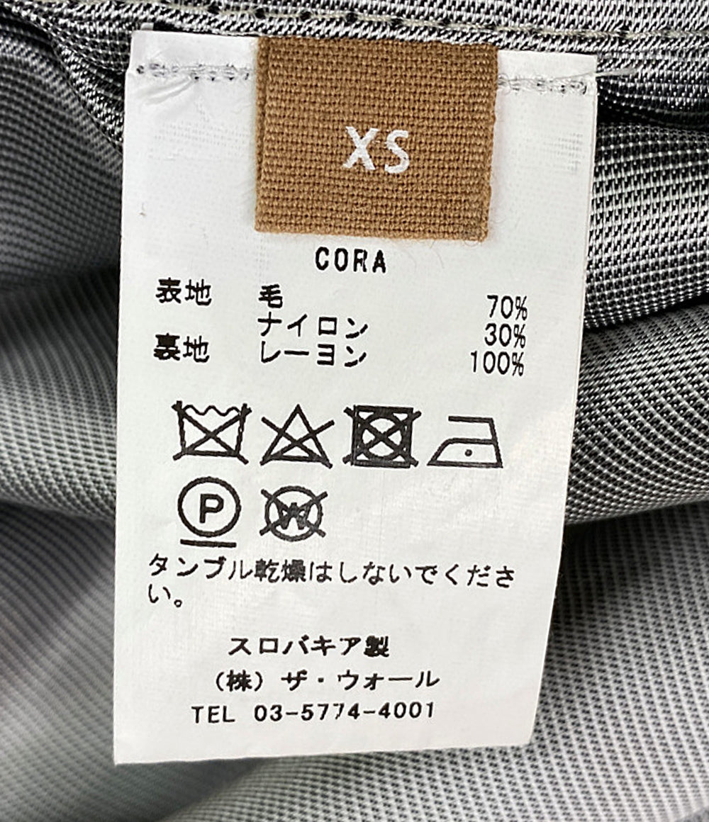 ネヘラ ダブルコート STRIPE THICK SUIT WOOL COAT レディース SIZE XS NEHERA