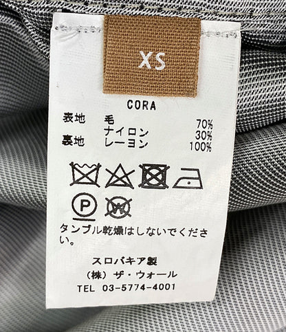 ネヘラ ダブルコート STRIPE THICK SUIT WOOL COAT レディース SIZE XS NEHERA