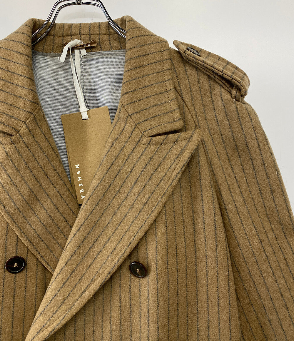 ネヘラ ダブルコート STRIPE THICK SUIT WOOL COAT レディース SIZE XS NEHERA