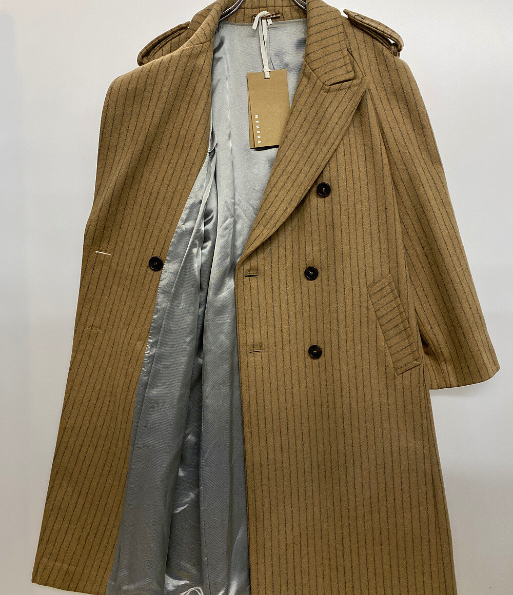 ネヘラ ダブルコート STRIPE THICK SUIT WOOL COAT レディース SIZE XS NEHERA