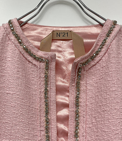 ヌメロ ヴェントゥーノ 訳あり ノーカラージャケット 24S-002      レディース SIZE XS  N°21