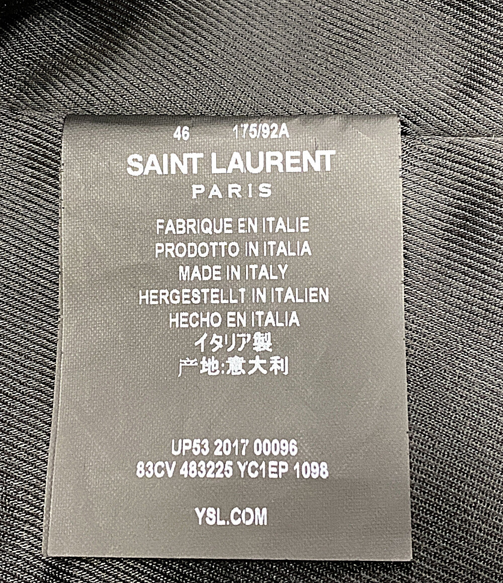 サンローラン  ライダースジャケット ヴィンテージ加工 スモーキングリップ      メンズ SIZE 46  Saint Laurent