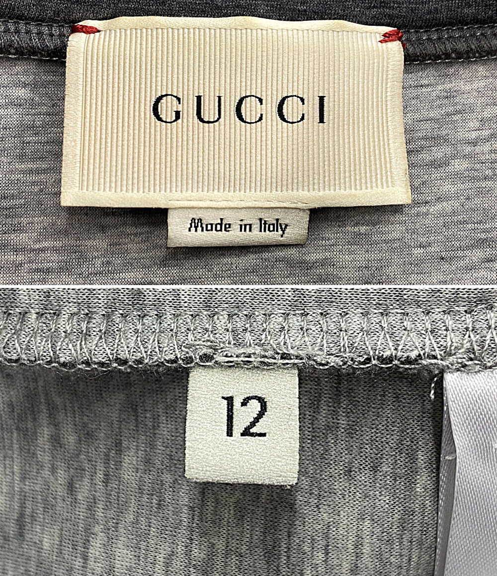 グッチ  カットソー スパンコール タイガー グレー      レディース SIZE 12  GUCCI