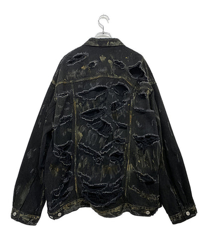 バレンシアガ  デニムジャケット 748022 SUPER DESTROYED DENIM JACKET      メンズ SIZE 2  BALENCIAGA