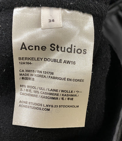 アクネステュディオス  ウールコート ブラック      レディース SIZE 34  Acne Studios