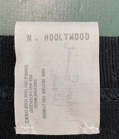 エヌハリウッド  長袖Ｔシャツ ブラック バックセンターステッチ      メンズ SIZE 40  N.Hoolywood